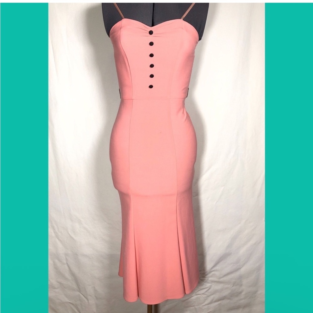 Stop Staring! Clothing coral wiggle dress, belt not included